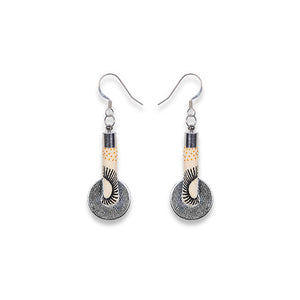 Lihle Dangle Disc Earrings Cream