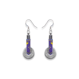 Lihle Dangle Disc Earrings Purple