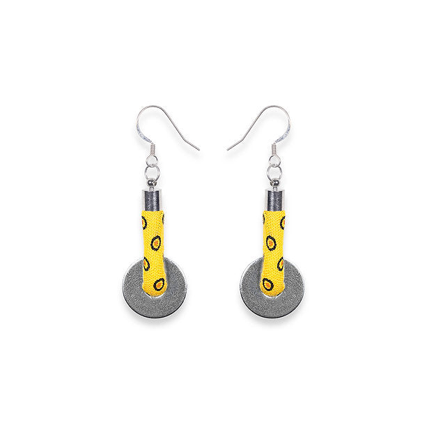 Lihle Dangle Disc Earrings Yellow