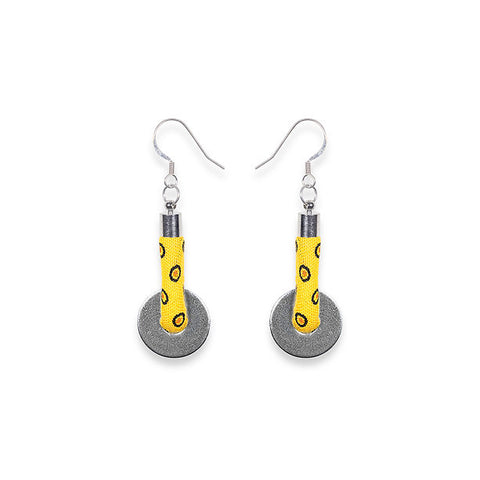 Lihle Dangle Disc Earrings Yellow