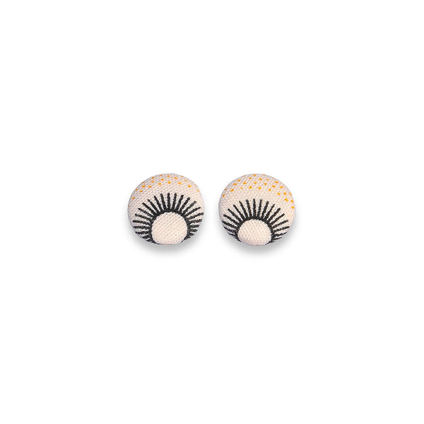 Akhona Plain Stud Earrings Cream