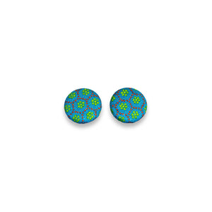 Akhona Plain Stud Earrings Turquoise