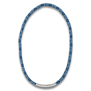 Thembela Thread-Wrapped Thin Necklace Indigo Silver