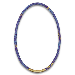 Thembela Thread-Wrapped Thin Necklace Purple Gold